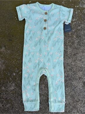 Modern Moments Mint Floral Knit One-Piece for Kids by Gerber 18 mos